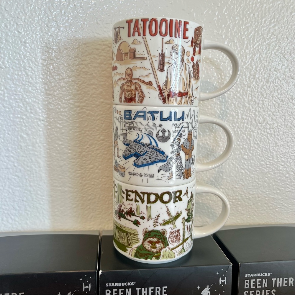Disney Starbucks Been There Series- Starwars Mugs- Endor, Batuu, and Tatooine